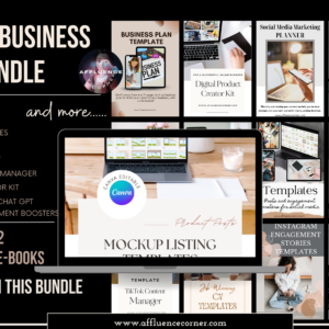 This digital marketing business for beginners kit is for you if you are looking for: Done-for-you products to add your own touch, rebrand to sell as your own, and get 100% of the profits, Ready-made content such as videos for your reels, stories, and shorts, including stunning photos for carousel posts, Content ideas and strong hooks to post on your social media accounts to generate sales or grow followers, Valuable courses to learn how to start your very own profitable business online or grow your existing one.