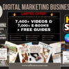 This digital marketing business for beginners kit is for you if you are looking for: Done-for-you products to add your own touch, rebrand to sell as your own, and get 100% of the profits, Ready-made content such as videos for your reels, stories, and shorts, including stunning photos for carousel posts, Content ideas and strong hooks to post on your social media accounts to generate sales or grow followers, Valuable courses to learn how to start your very own profitable business online or grow your existing one.