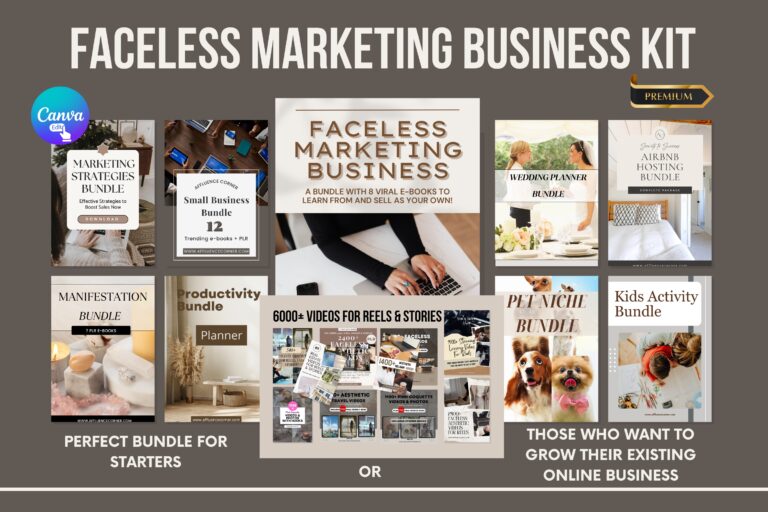 🔥 DONE-FOR-YOU FACELESS MARKETING BUSINESS PREMIUM KIT WITH PLR & MRR LICENSE IS NOW ON SALE🔥