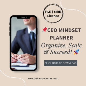 This CEO Mindset Business Planner is your all-in-one business organization toolkit designed to help you streamline your workflow.
